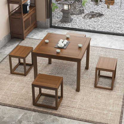 Chinese Wood End Table 1-Tier