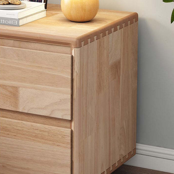 Minimalist Wood Nightstand 2-Drawer