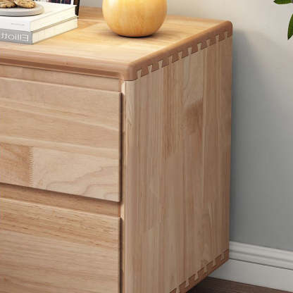 Minimalist Wood Nightstand 2-Drawer