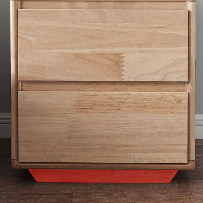 Minimalist Wood Nightstand 2-Drawer
