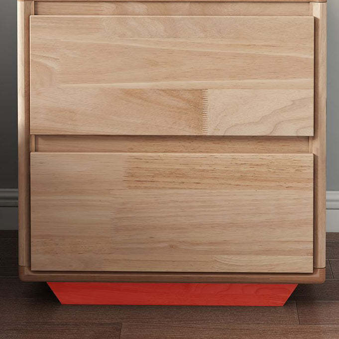 Minimalist Wood Nightstand 2-Drawer
