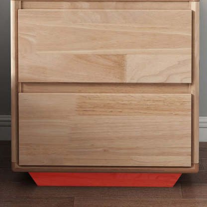 Minimalist Wood Nightstand 2-Drawer