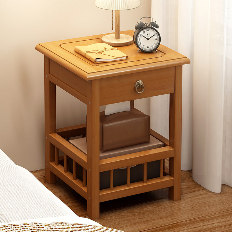 Vintage Bamboo Nightstand 2-Tier