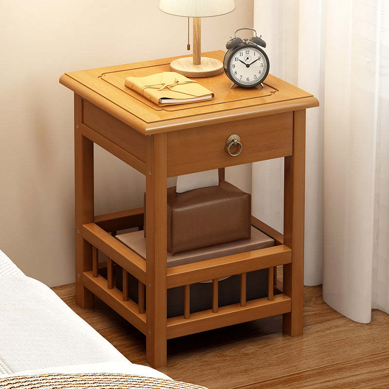 Vintage Bamboo Nightstand 2-Tier