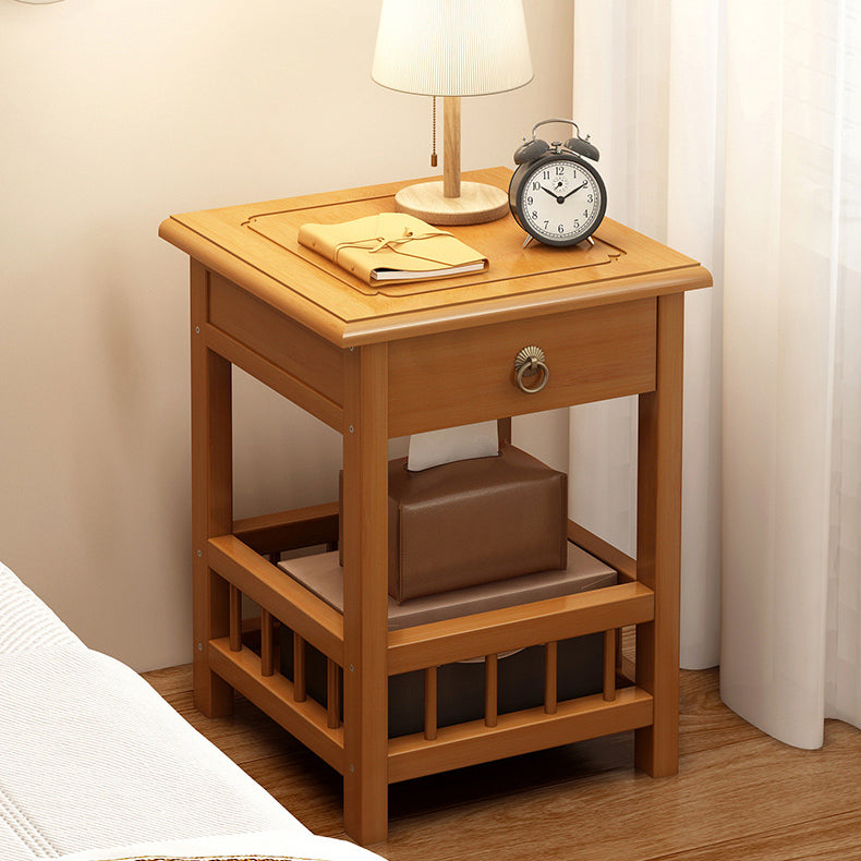 Vintage Bamboo Nightstand 2-Tier
