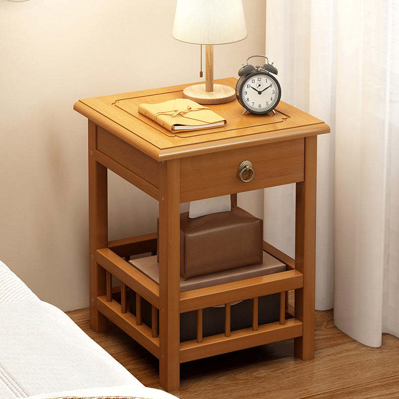 Vintage Bamboo Nightstand 2-Tier