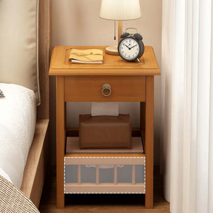 Vintage Bamboo Nightstand 2-Tier
