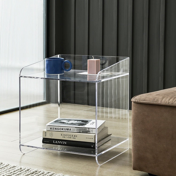 Scandinavian Acrylic Nightstand 2-Tier