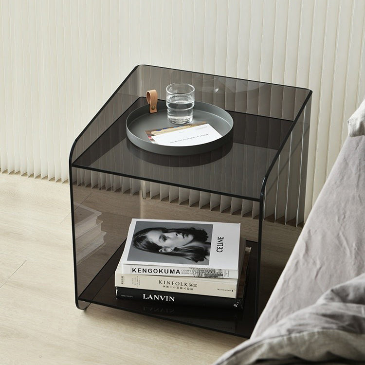 Scandinavian Acrylic Nightstand 2-Tier