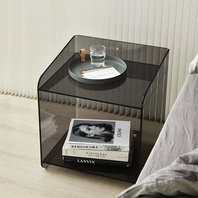 Scandinavian Acrylic Nightstand 2-Tier