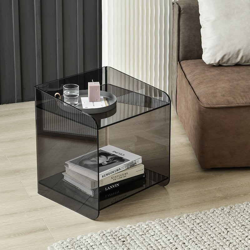 Scandinavian Acrylic Nightstand 2-Tier