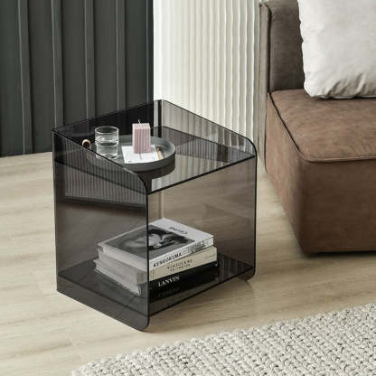 Scandinavian Acrylic Nightstand 2-Tier