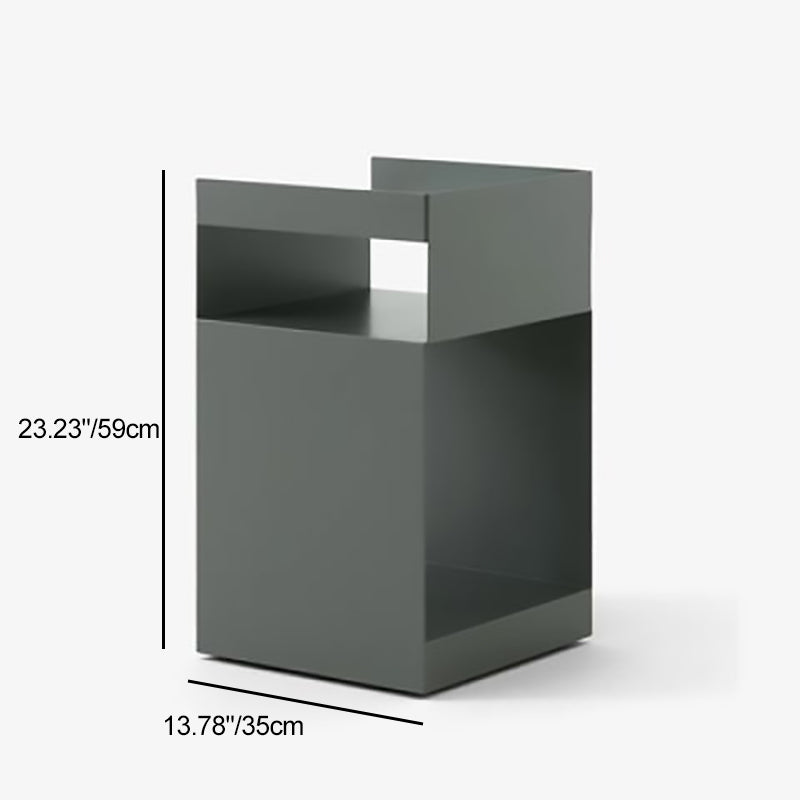 Scandinavian Wood Metal Irregular End Table 3-Tier