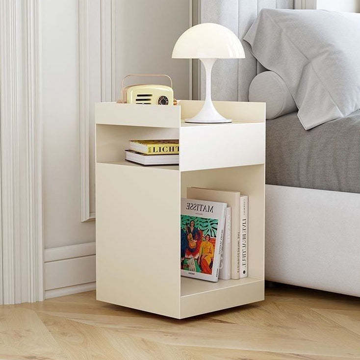 Nordic end 3-tier metal end & side tables — White