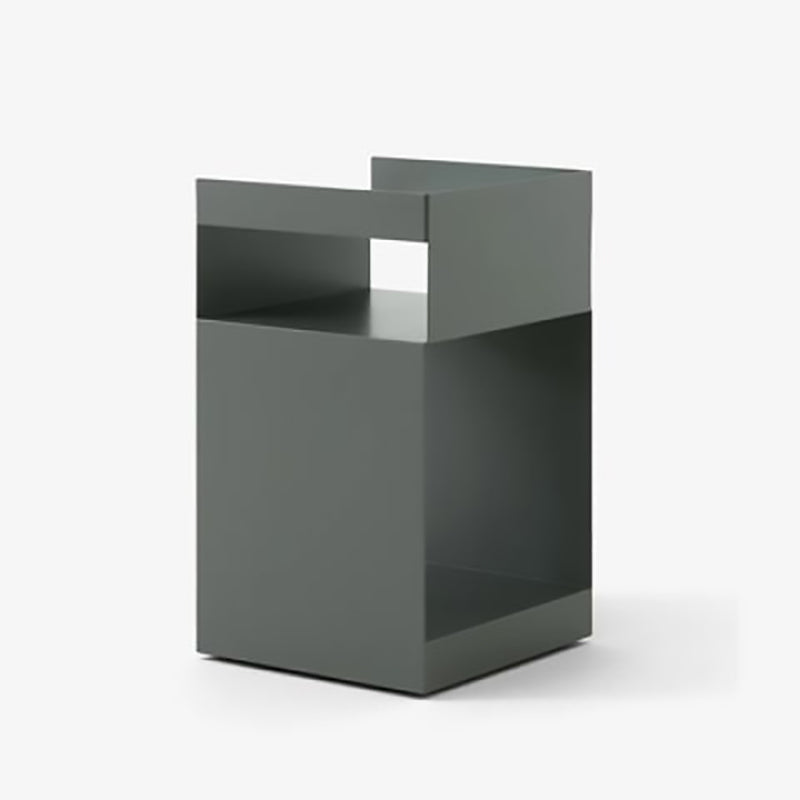 Scandinavian Wood Metal Irregular End Table 3-Tier