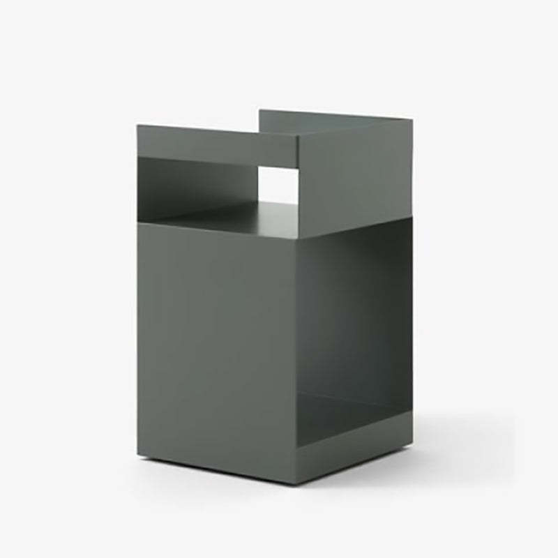 Scandinavian Wood Metal Irregular End Table 3-Tier