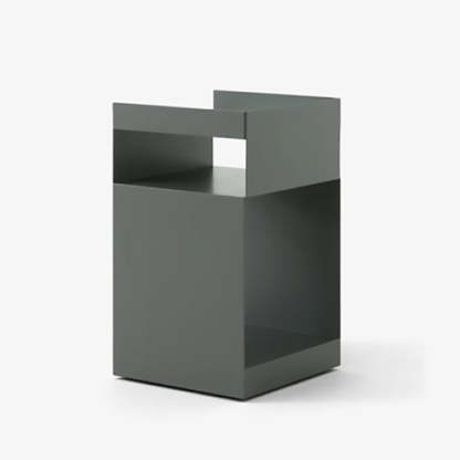 Scandinavian Wood Metal Irregular End Table 3-Tier