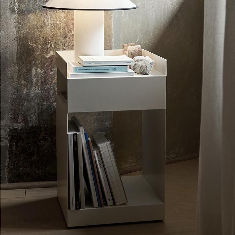 Scandinavian Wood Metal Irregular End Table 3-Tier