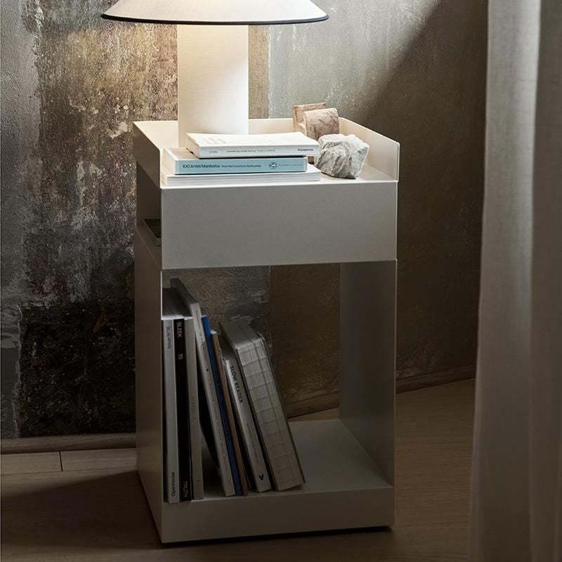 Scandinavian Wood Metal Irregular End Table 3-Tier
