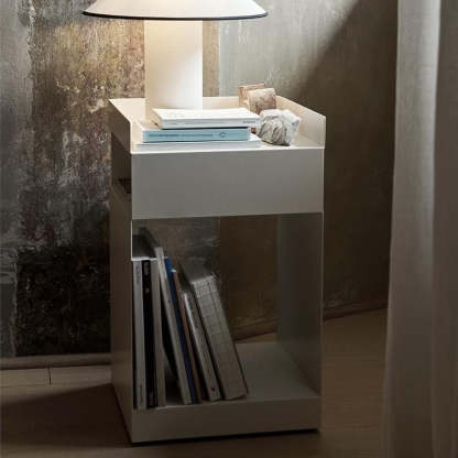 Scandinavian Wood Metal Irregular End Table 3-Tier