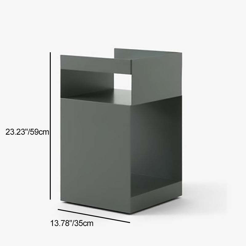 Scandinavian Wood Metal Irregular End Table 3-Tier