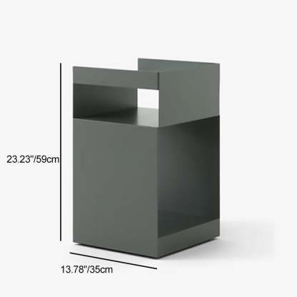 Scandinavian Wood Metal Irregular End Table 3-Tier