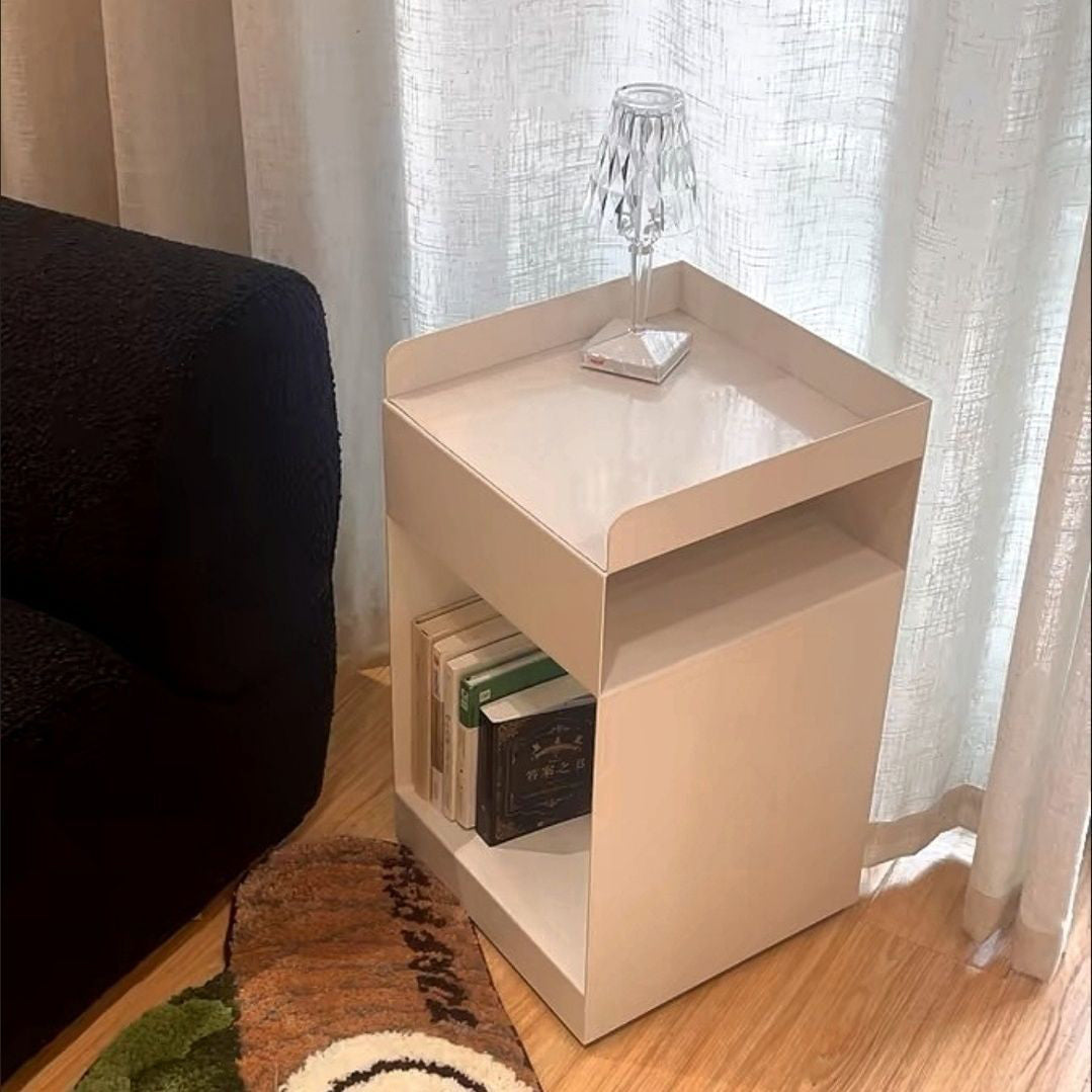 Scandinavian Wood Metal Irregular End Table 3-Tier