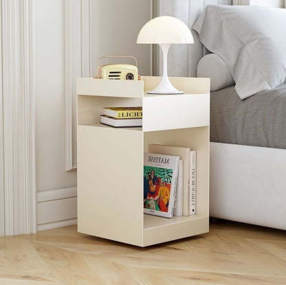 Scandinavian Wood Metal Irregular End Table 3-Tier