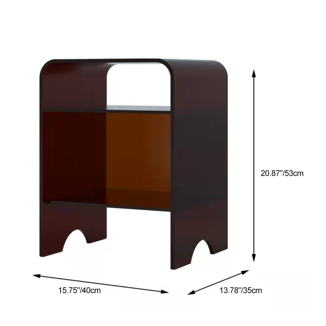 Minimalist Acrylic Arch End Table 3-Tier