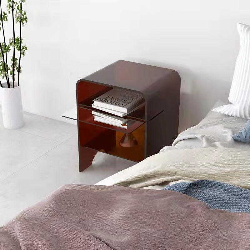 Minimalist Acrylic Arch End Table 3-Tier
