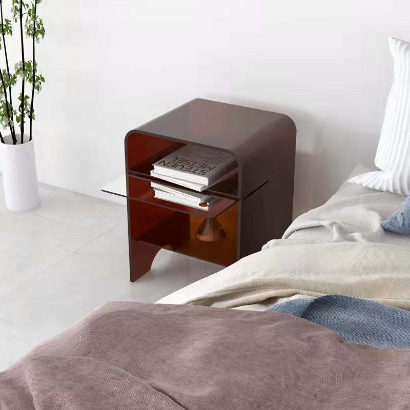 Minimalist Acrylic Arch End Table 3-Tier