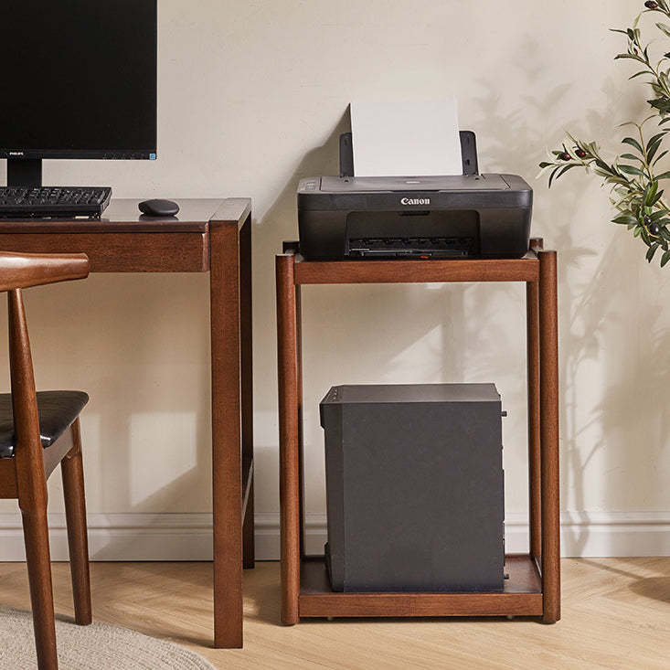 Minimalist Wood 2-Tier End Table