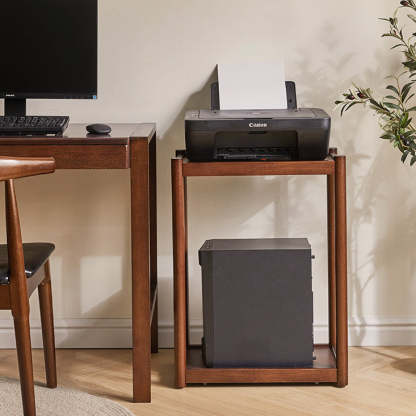 Minimalist Wood 2-Tier End Table