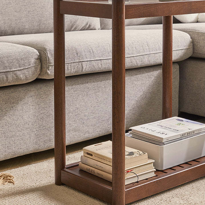 Minimalist Wood 2-Tier End Table