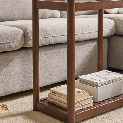 Minimalist Wood 2-Tier End Table