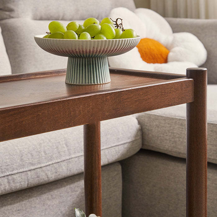 Minimalist Wood 2-Tier End Table