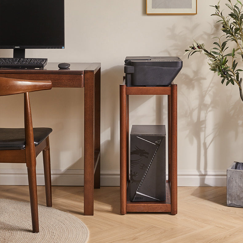 Minimalist Wood 2-Tier End Table