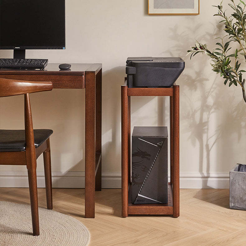 Minimalist Wood 2-Tier End Table