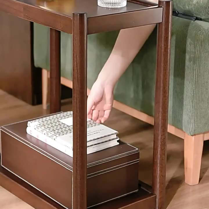 Minimalist Wood 2-Tier End Table