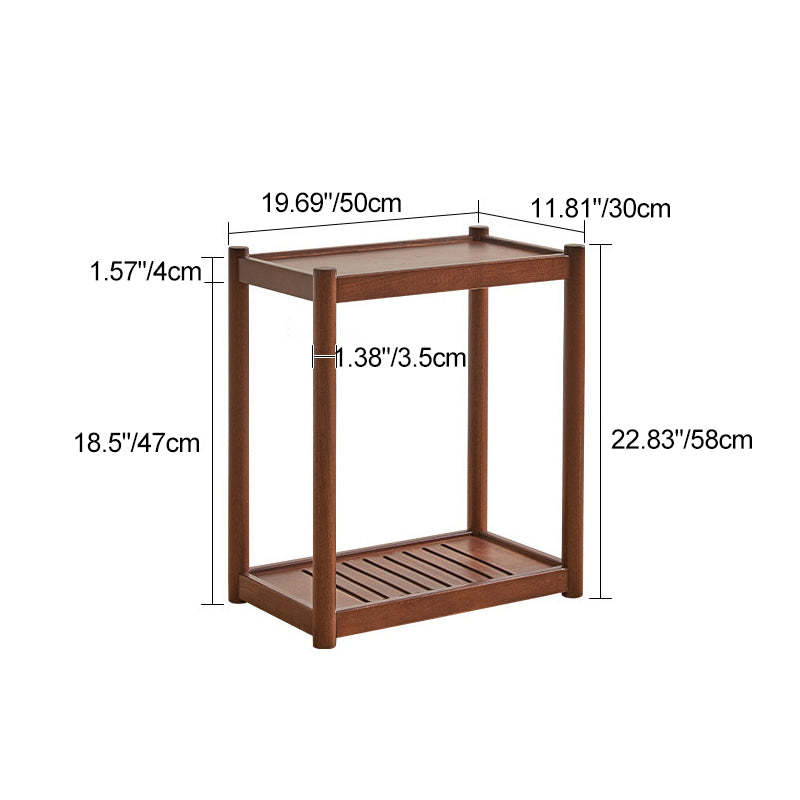 Minimalist Wood 2-Tier End Table