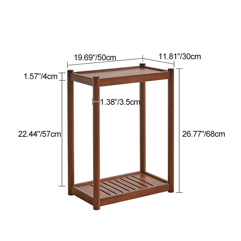 Minimalist Wood 2-Tier End Table