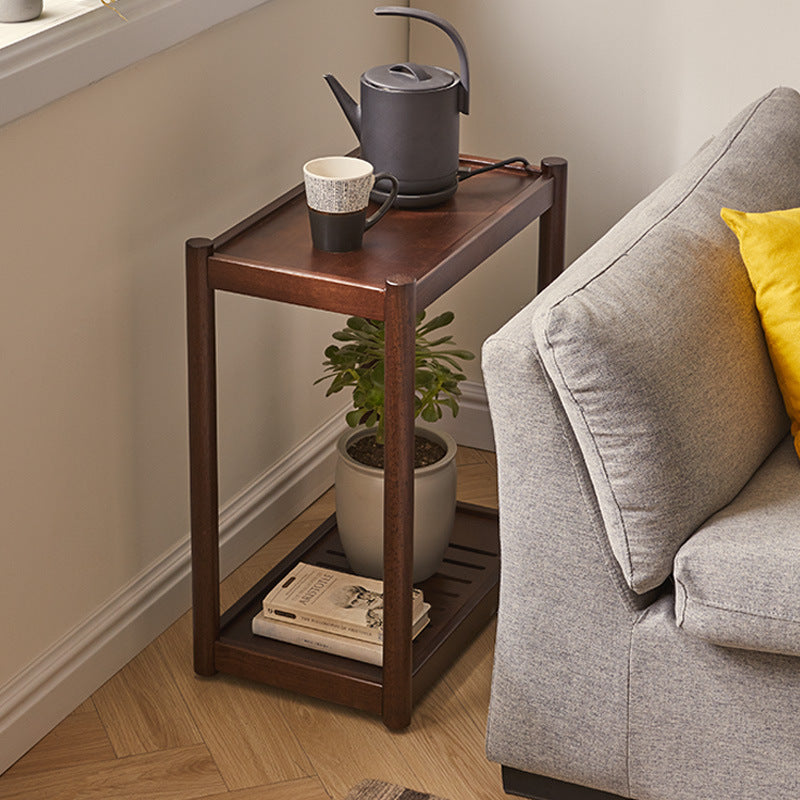 Minimalist Wood 2-Tier End Table