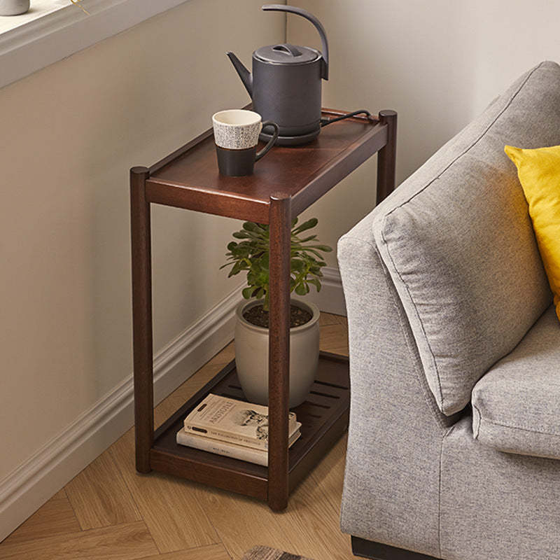 Minimalist Wood 2-Tier End Table