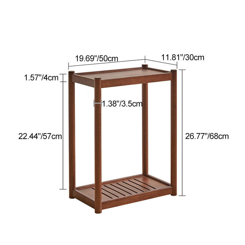 Minimalist Wood 2-Tier End Table
