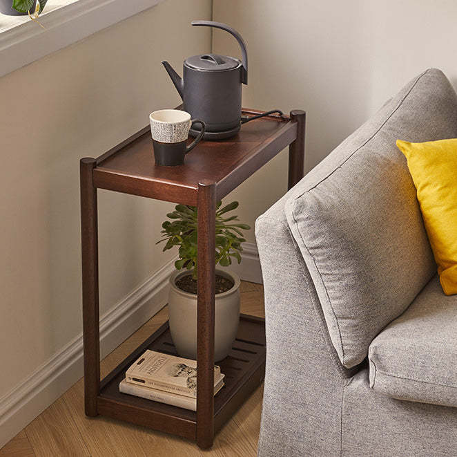 Minimalist Wood 2-Tier End Table