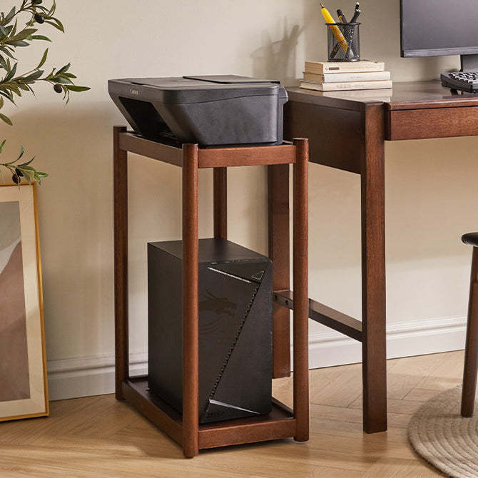 Minimalist Wood 2-Tier End Table
