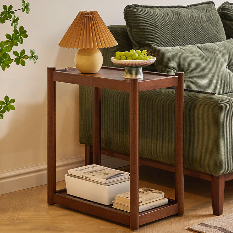 Minimalist Wood 2-Tier End Table