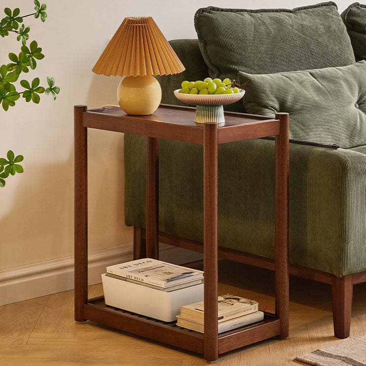 Lighom end 2-tier wood end & side tables for living room
