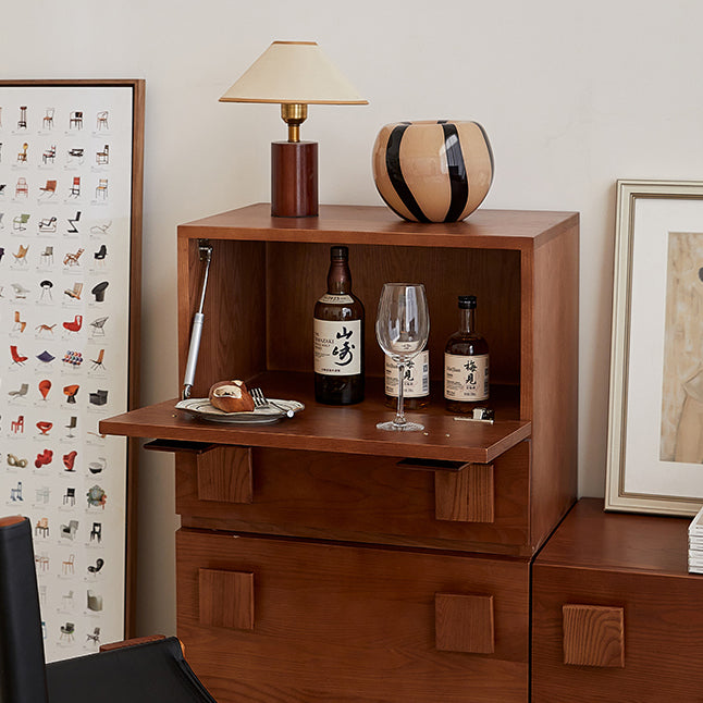 Vintage Wood 2-Drawer Side Table