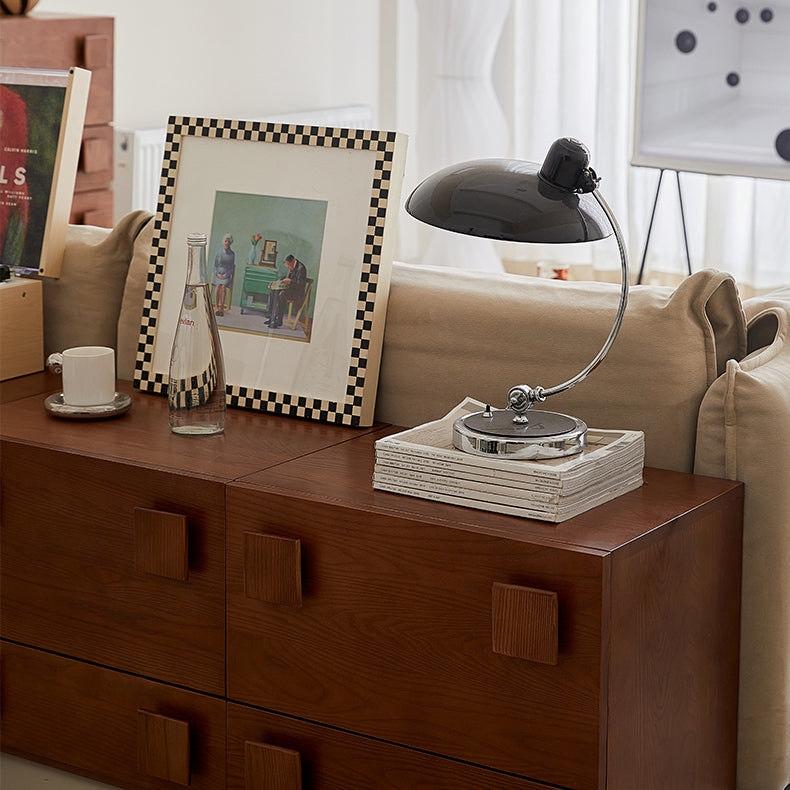 Vintage Wood 2-Drawer Side Table